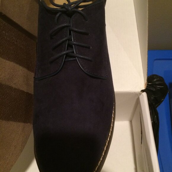 Men's Oxford blue suede shoes from Old Navy, size US 12 NEW - Picture 2 of 4